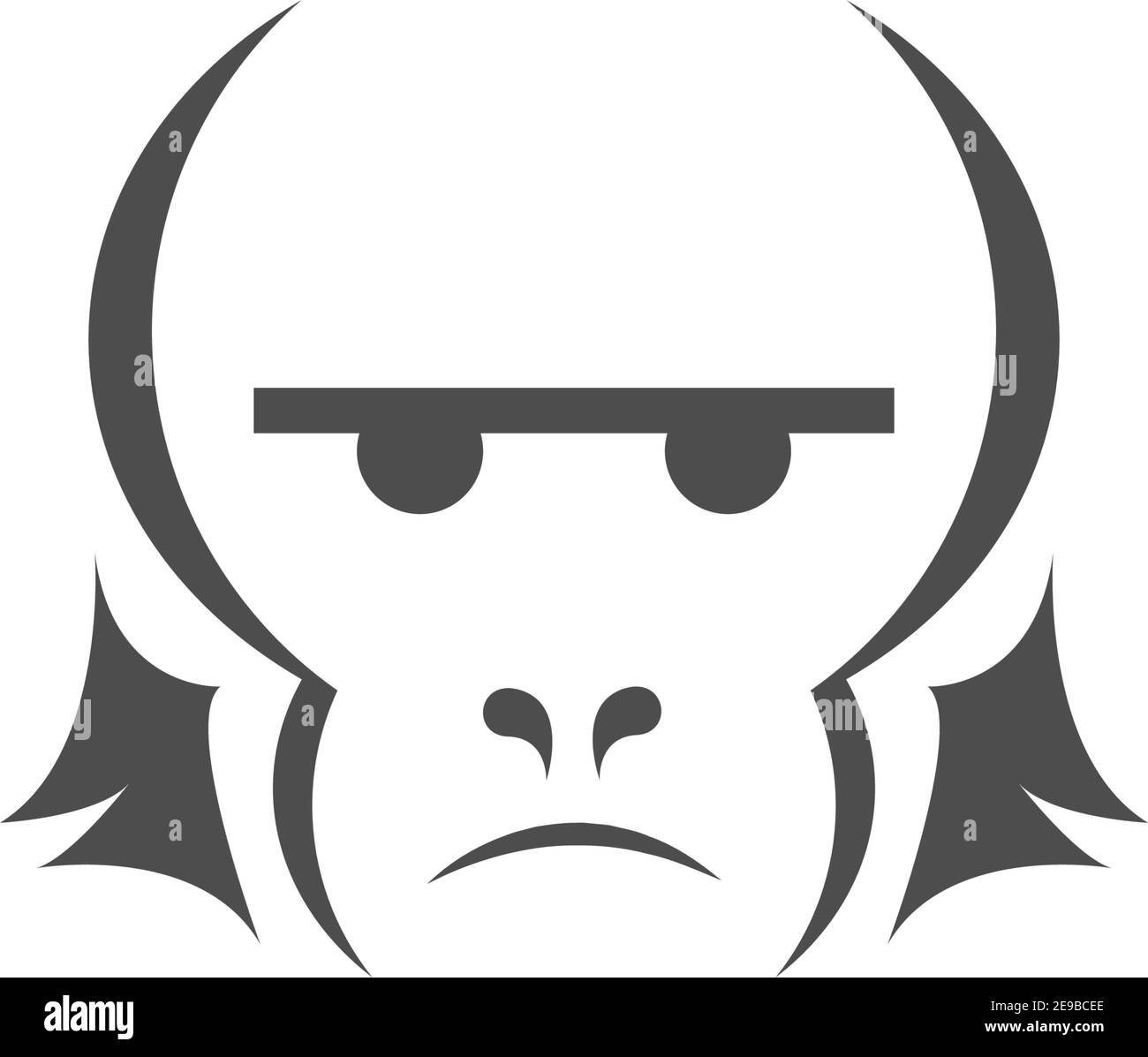 Monkey logo icon illustration vector flat design template Stock Vector ...