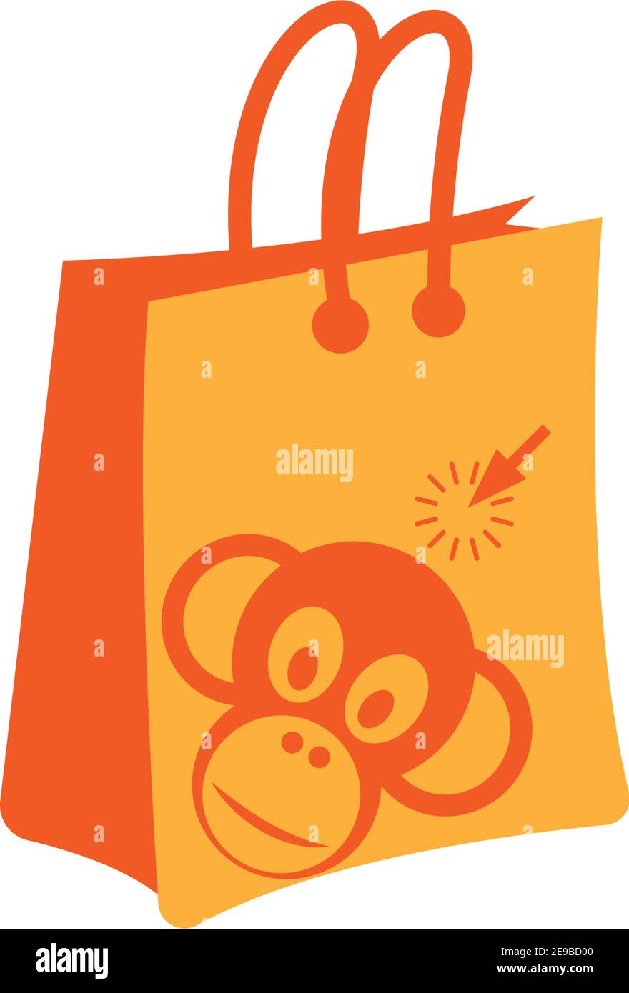 Monkey shop bag logo icon design illustration vector Stock Vector Image & Art Alamy