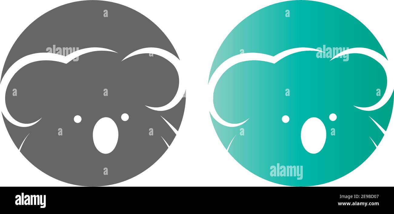 Koala logo icon design illustration vector template Stock Vector