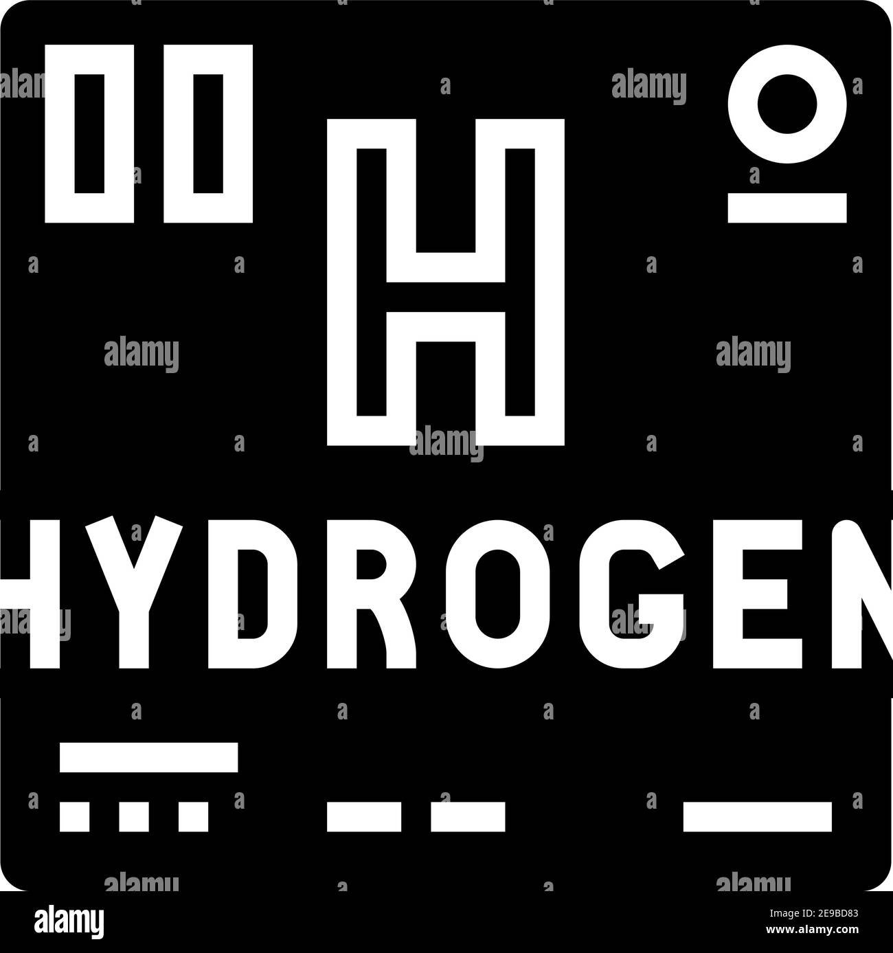 periodic table element hydrogen glyph icon vector illustration Stock ...
