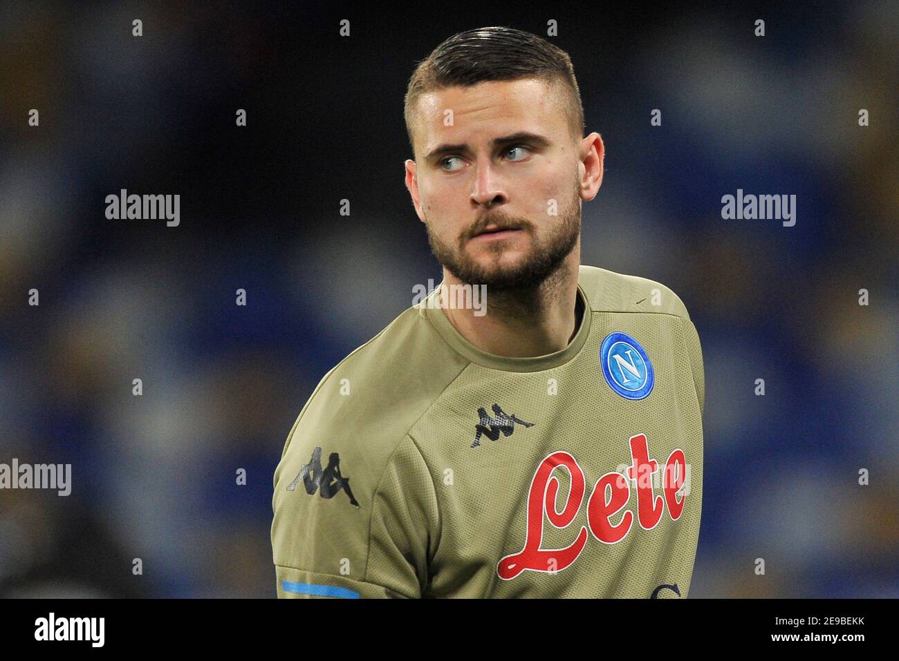 Napoli, Italy. 03rd Feb, 2021. Nikita Contini player of Napoli, during the  semi-final match of the Italian Cup between Napoli vs Atalanta final result  0-0, match played at the Diego Armando Maradona