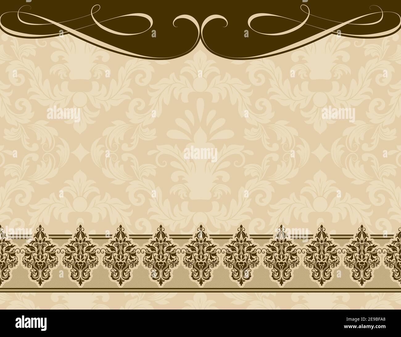 Vintage background with patterns and decorative border. Template ...