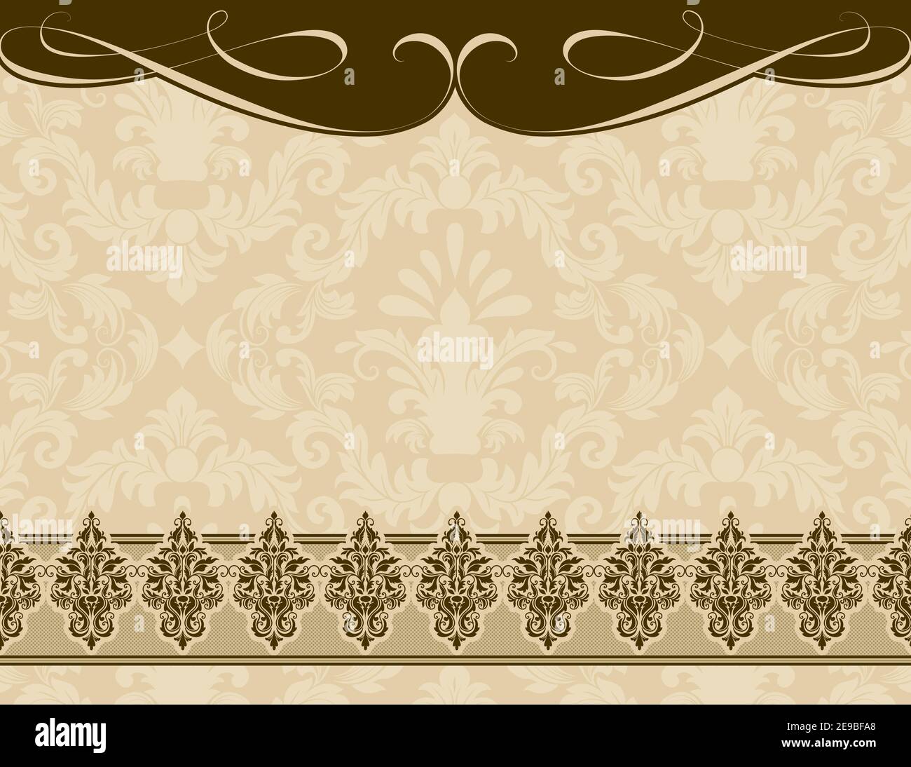 Vintage background with patterns and decorative border. Template for  invitation card design Stock Photo - Alamy