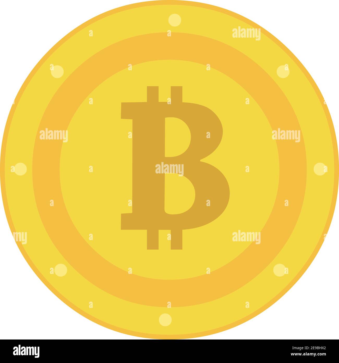 Vector emoticon illustration of a bitcoin coin Stock Vector