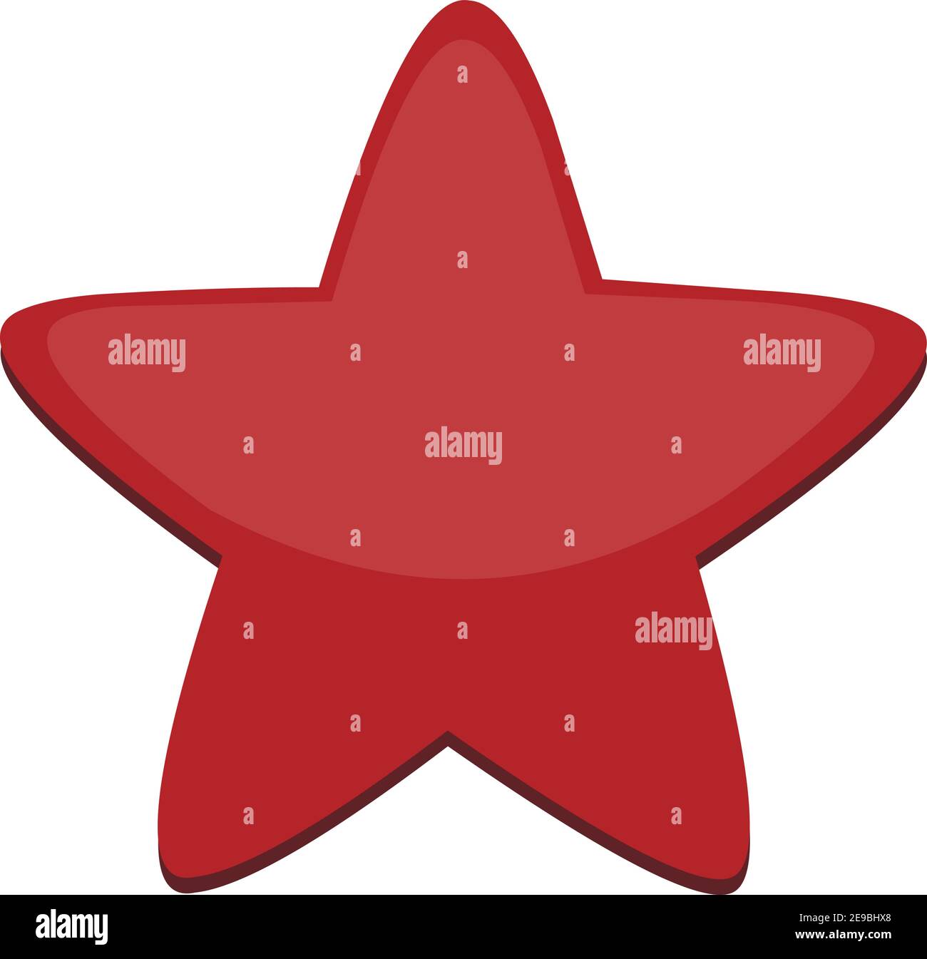 Vector illustration of a red star emoticon Stock Vector Image & Art Alamy