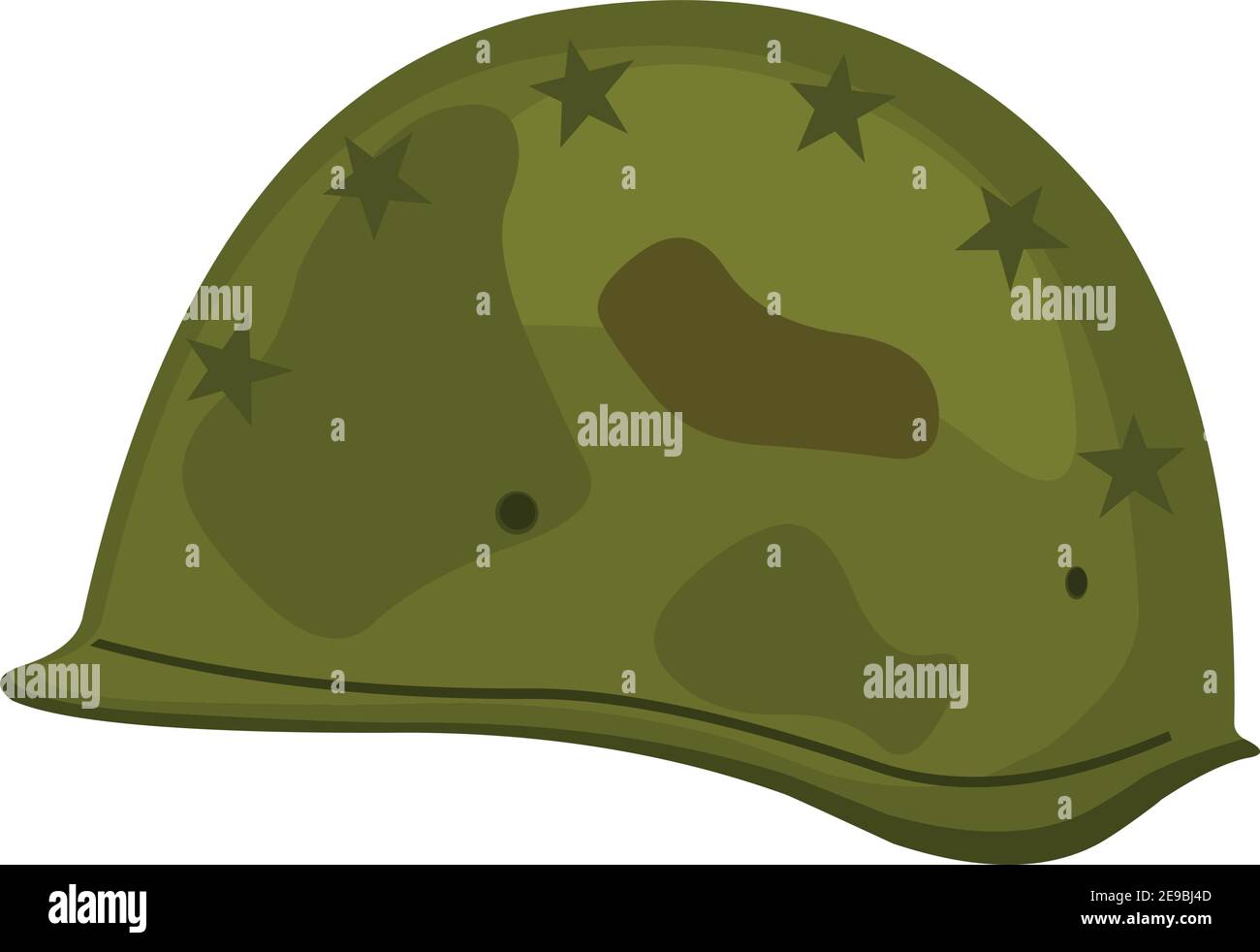 Vector emoticon illustration of a war helmet Stock Vector