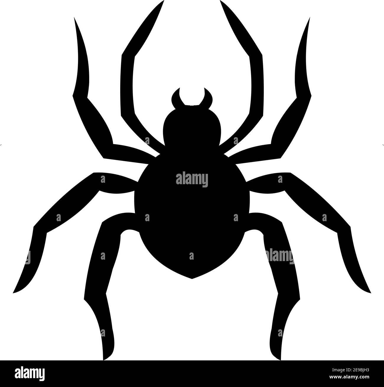Vector illustration emoticon of the silhouette of a spider Stock Vector