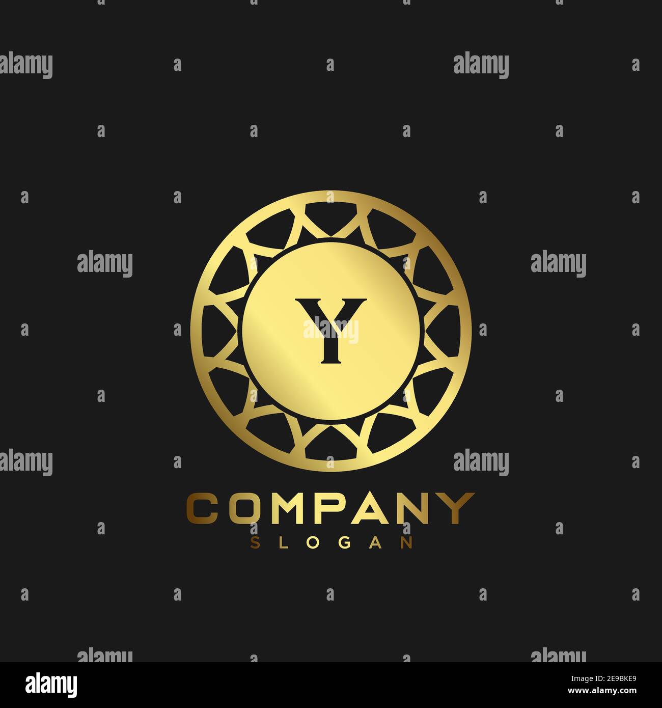 Y Premium monogram letter initials logo. minimalist symbol icon vector design. Luxury logotype. Stock Vector