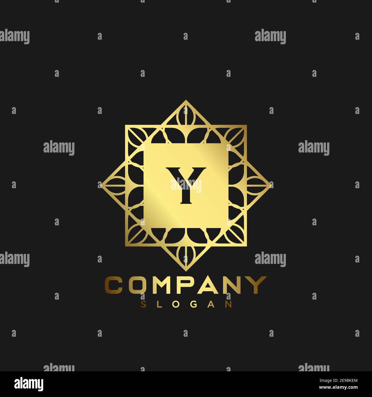 Y Premium monogram letter initials logo. minimalist symbol icon vector ...
