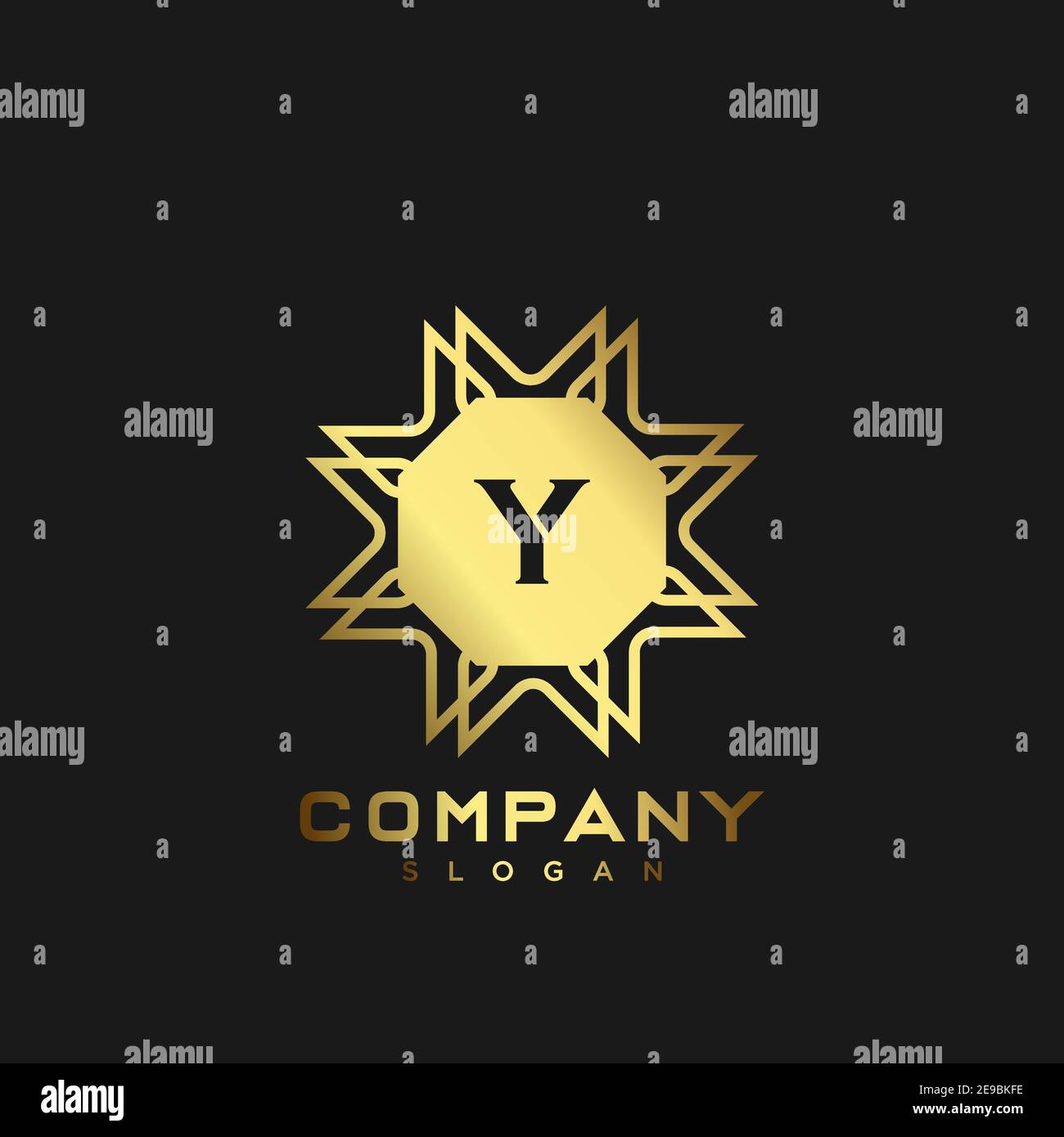 Y Premium monogram letter initials logo. minimalist symbol icon vector design. Luxury logotype. Stock Vector