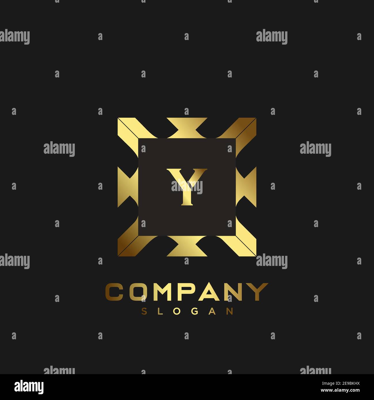 Y Premium monogram letter initials logo. minimalist symbol icon vector ...