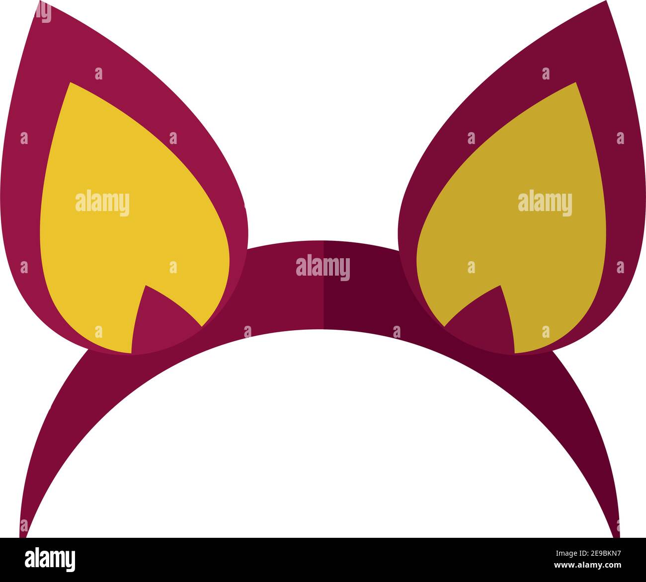 cat ears headband icon over white background, colorful design, vector