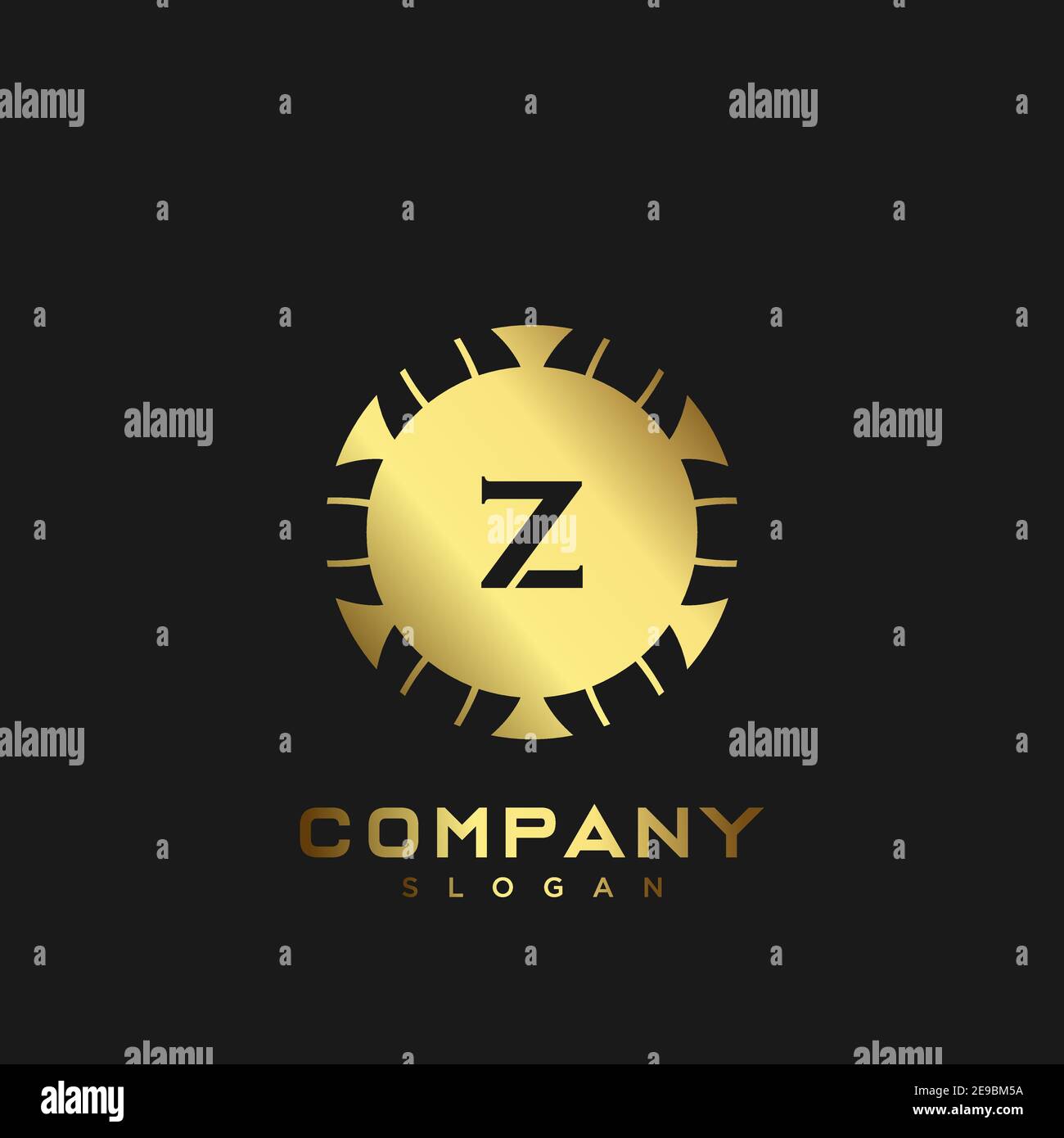 Z Premium monogram letter initials logo. minimalist symbol icon vector ...