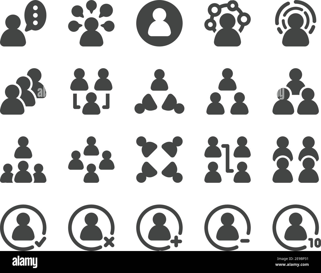 person and people icon set,vector and illustration Stock Vector