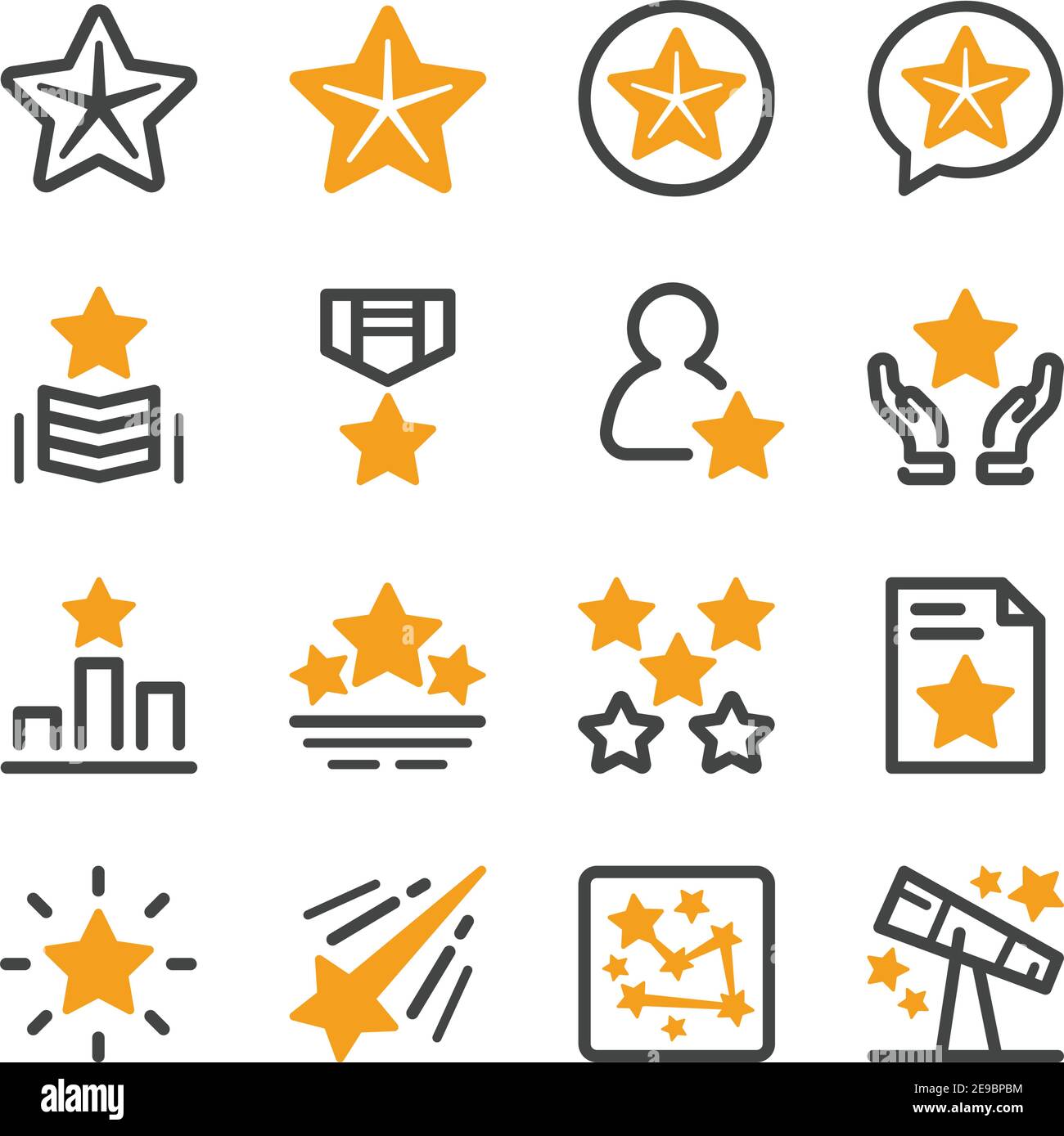 Star review icon outline Cut Out Stock Images Pictures Alamy
