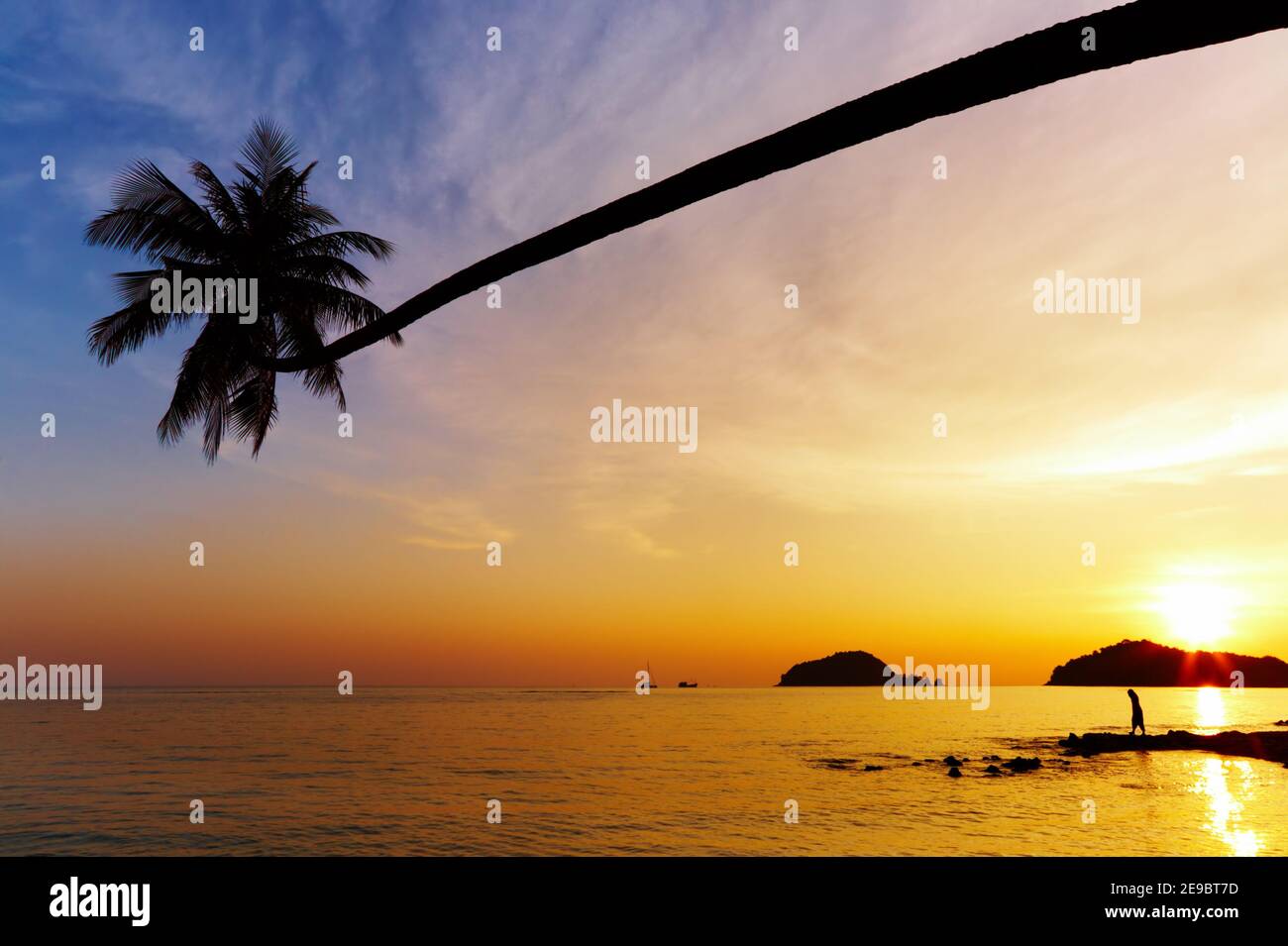 Tropical beach, Mak island, Thailand Stock Photo