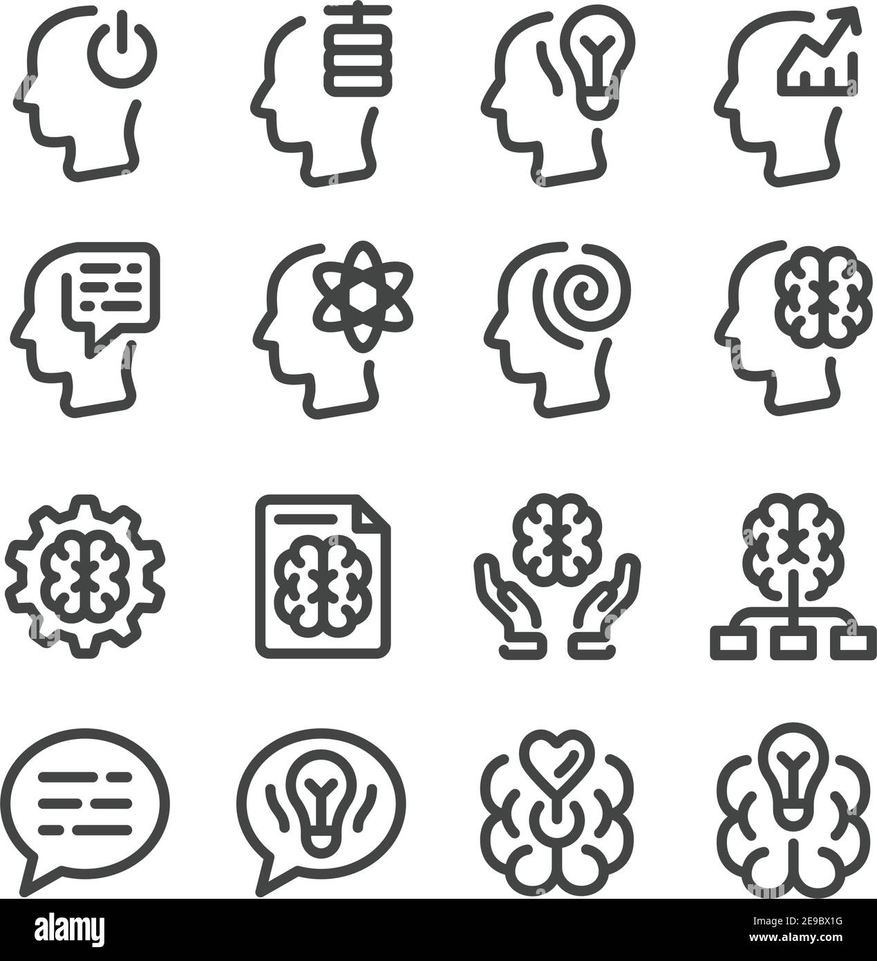 Brain mental health knowledge Stock Vector Images Alamy