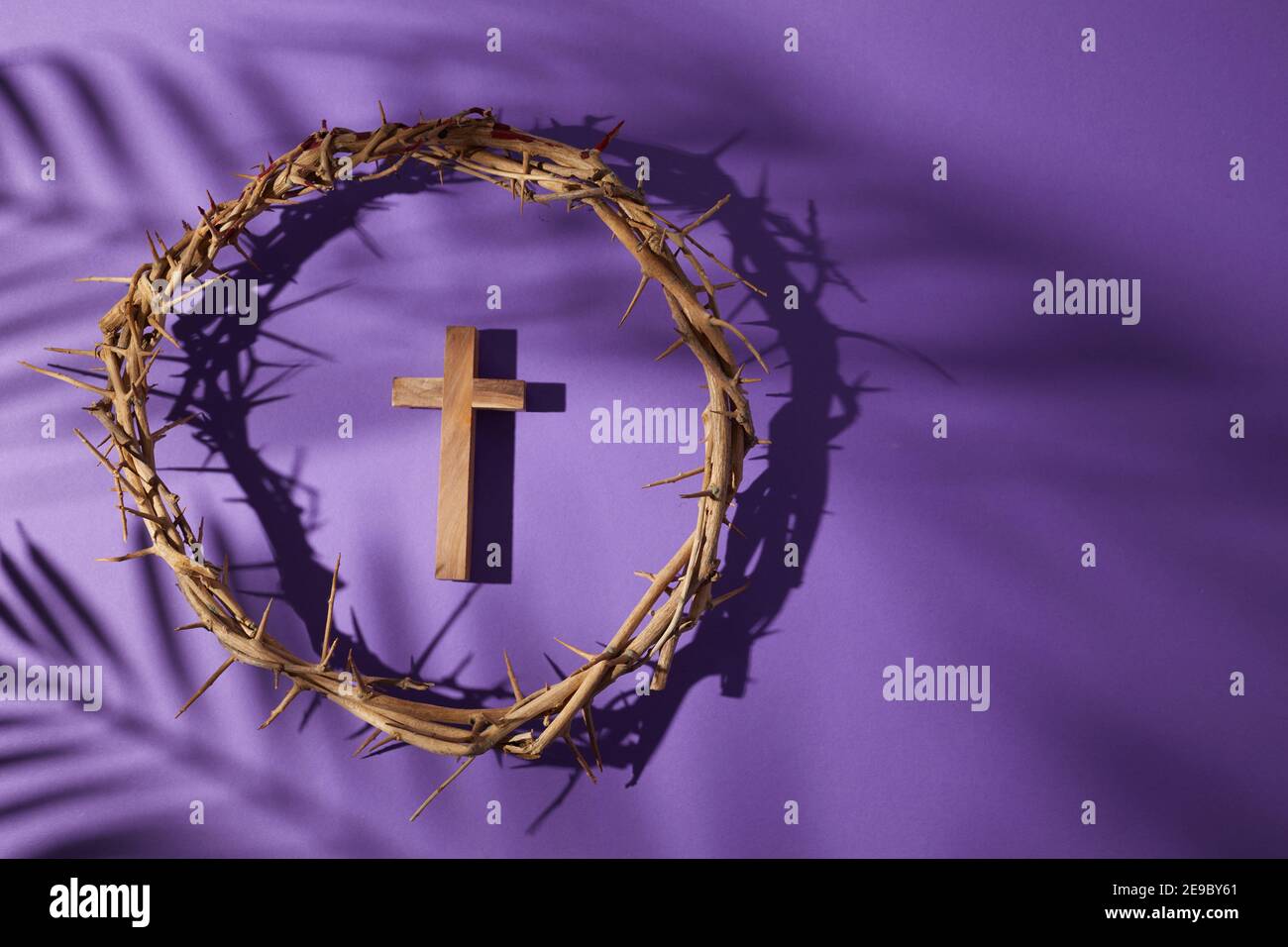 Lent season, Holy week and Good friday concept. Crown of torns and