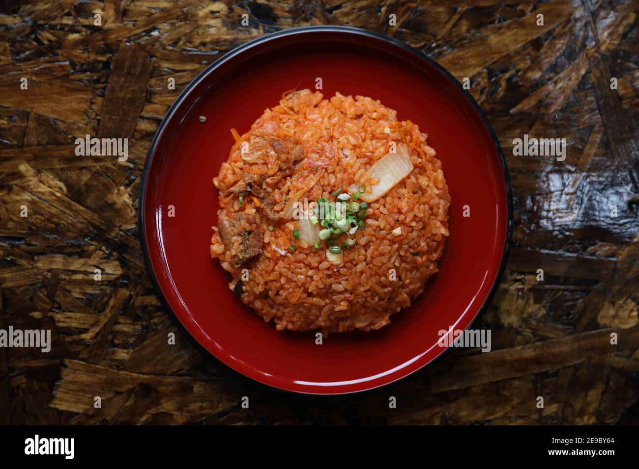 Kimchi fried rice korean food Stock Photo Alamy