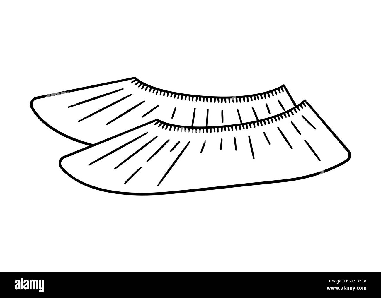 Shoe covers. Protective medical covers. Isolated vector illustration