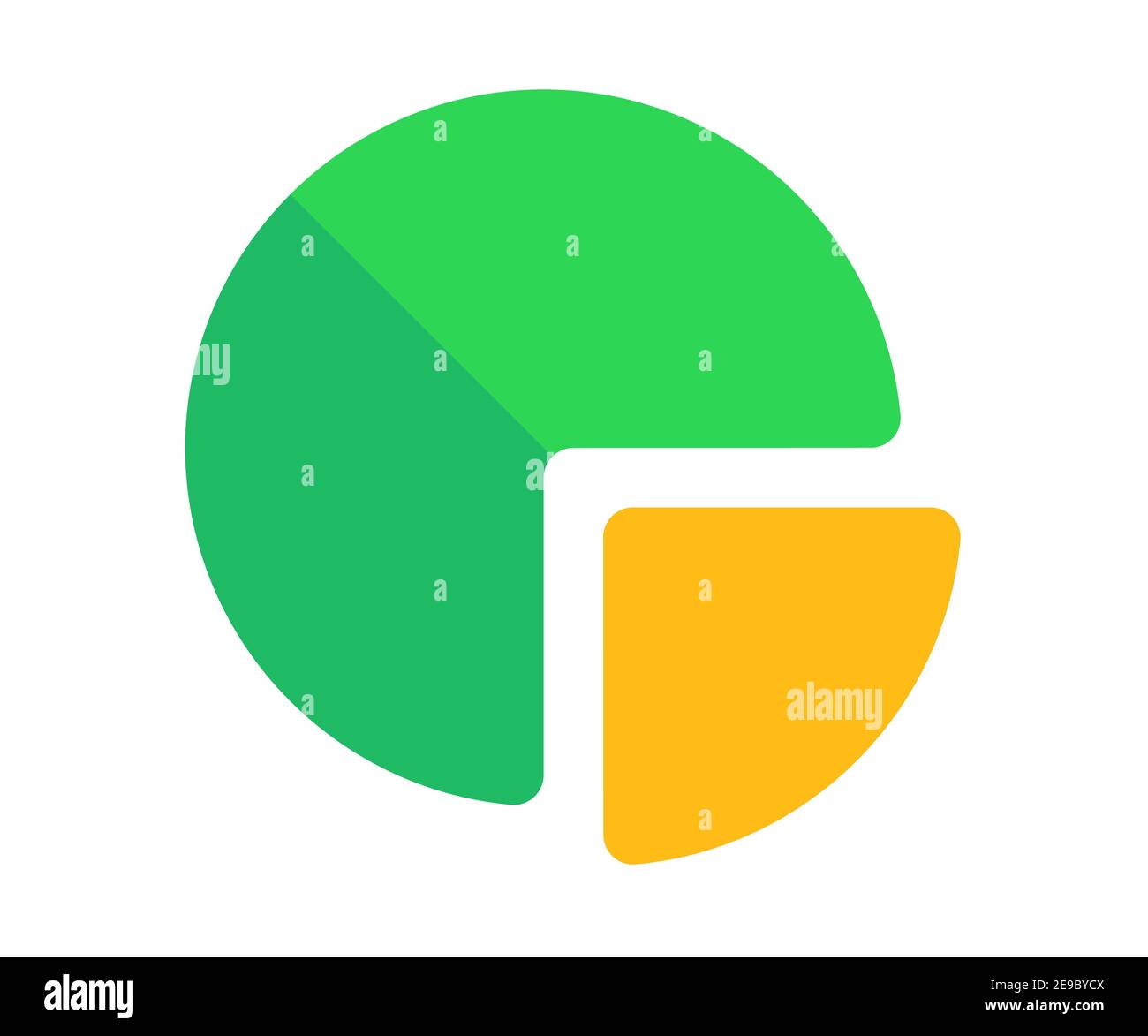 pie chart budget report single isolated icon with flat style vector ...