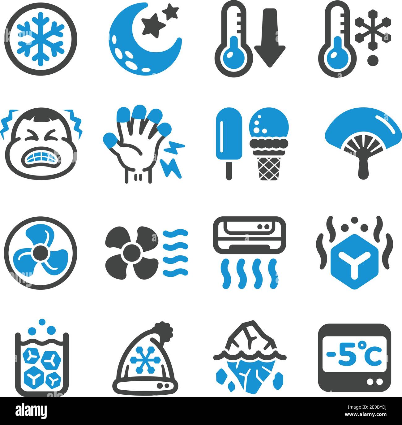 cool,cold icon set,vector and illustration Stock Vector Image & Art - Alamy