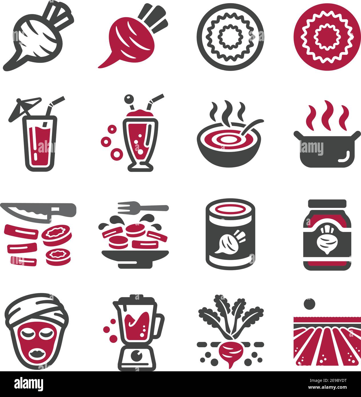 beetroot icon set,vector and illustration Stock Vector