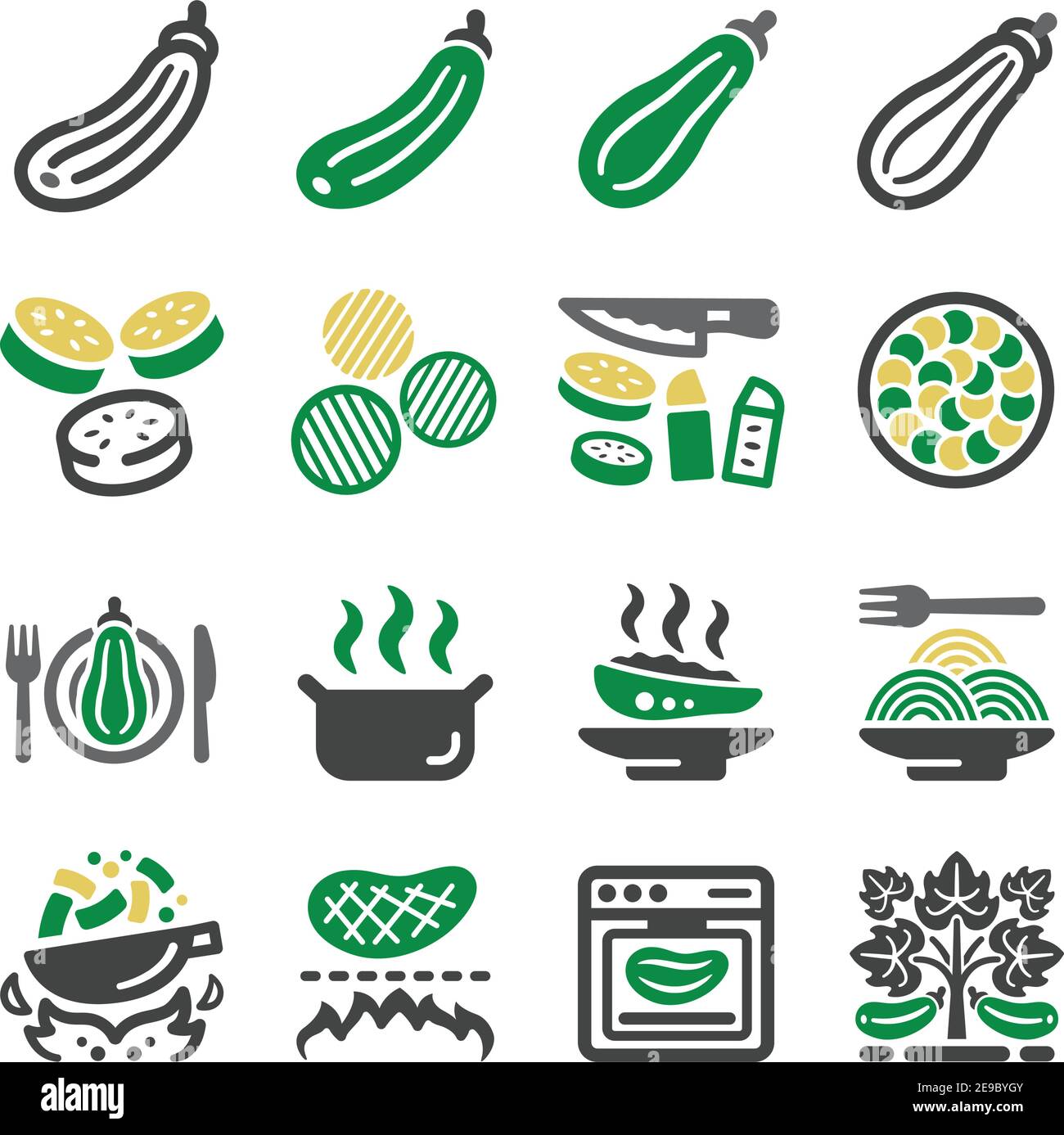Zucchini vector vectors hi-res stock photography and images - Alamy