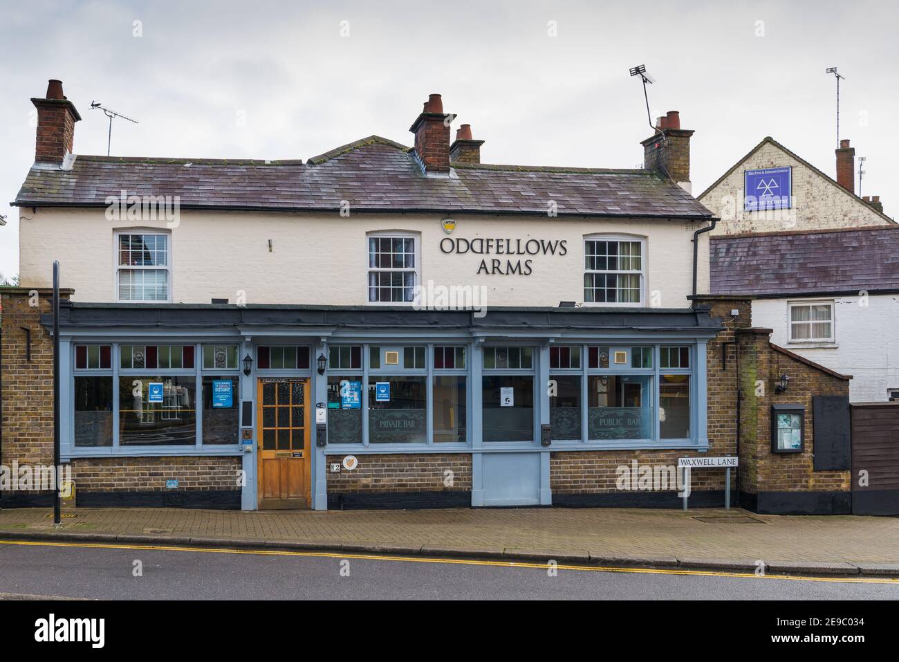 The Oddfellows Arms, a small single bar pub on the corner of Waxwell
