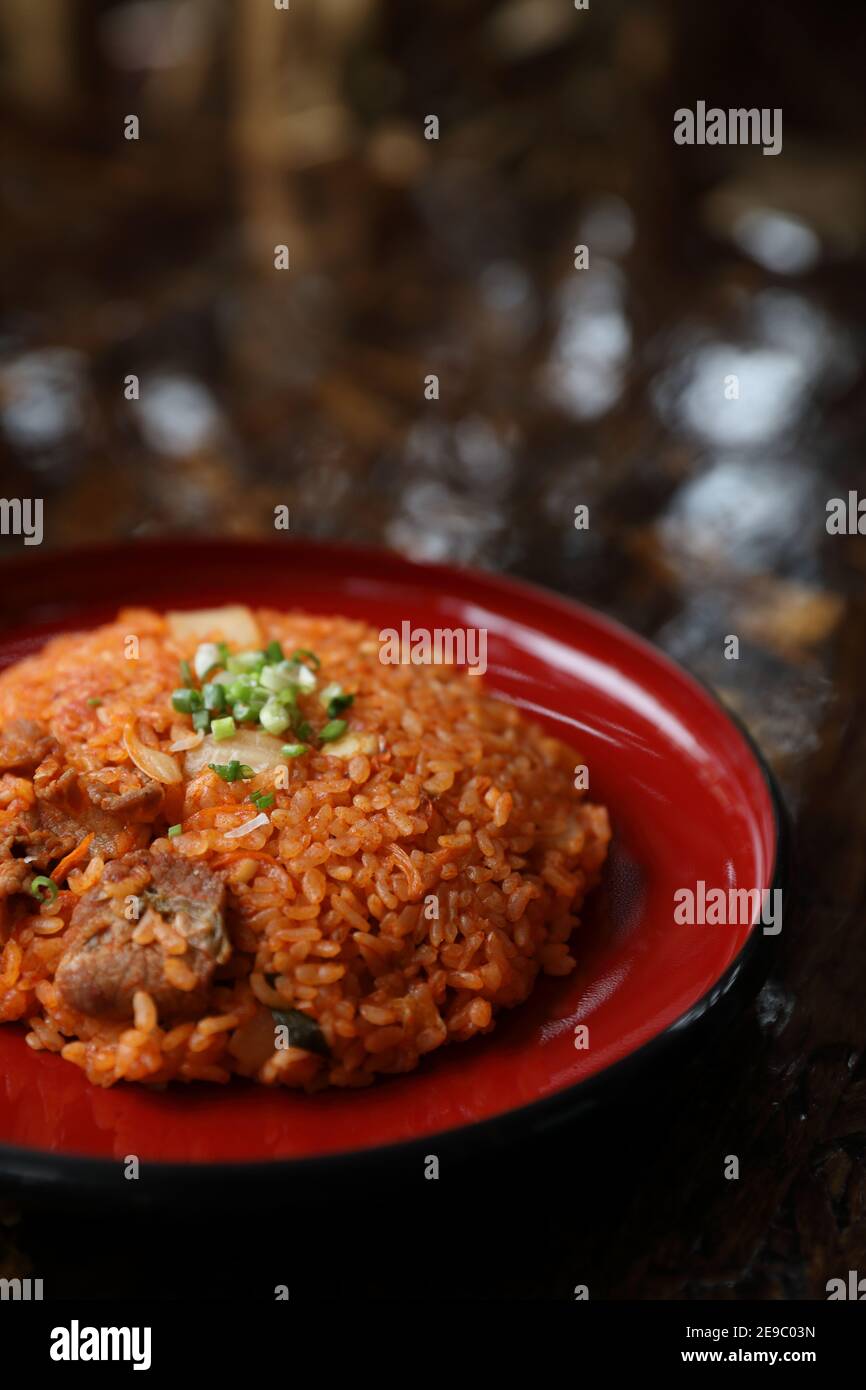 Kimchi fried rice korean food Stock Photo - Alamy