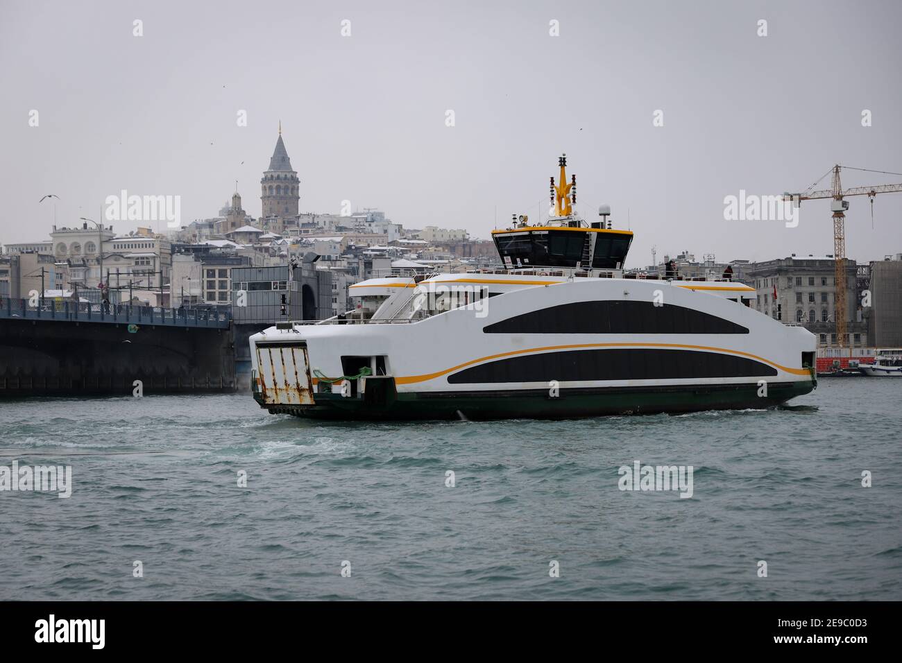 Ferry in Bosphorus Strait, Istanbul City, Turkey Stock Photo - Alamy