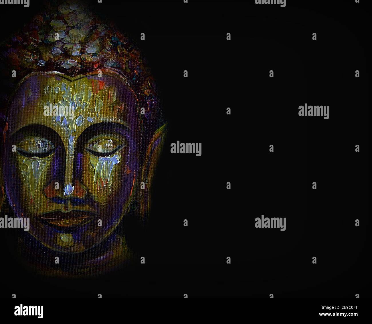 Art ,painting ,oil , color ,Buddha statue,Thailand Stock Photo Alamy