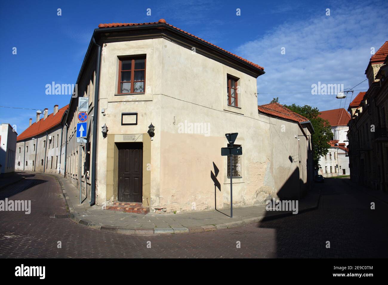 Old streets in Vilnius, UNESCO heritage Stock Photo