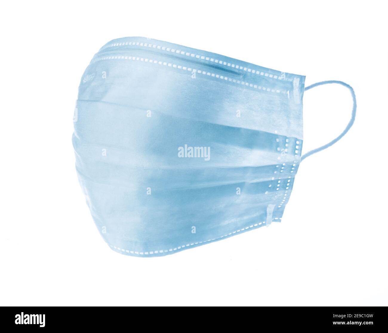 Blue medical face masks isolated on white Stock Photo Alamy