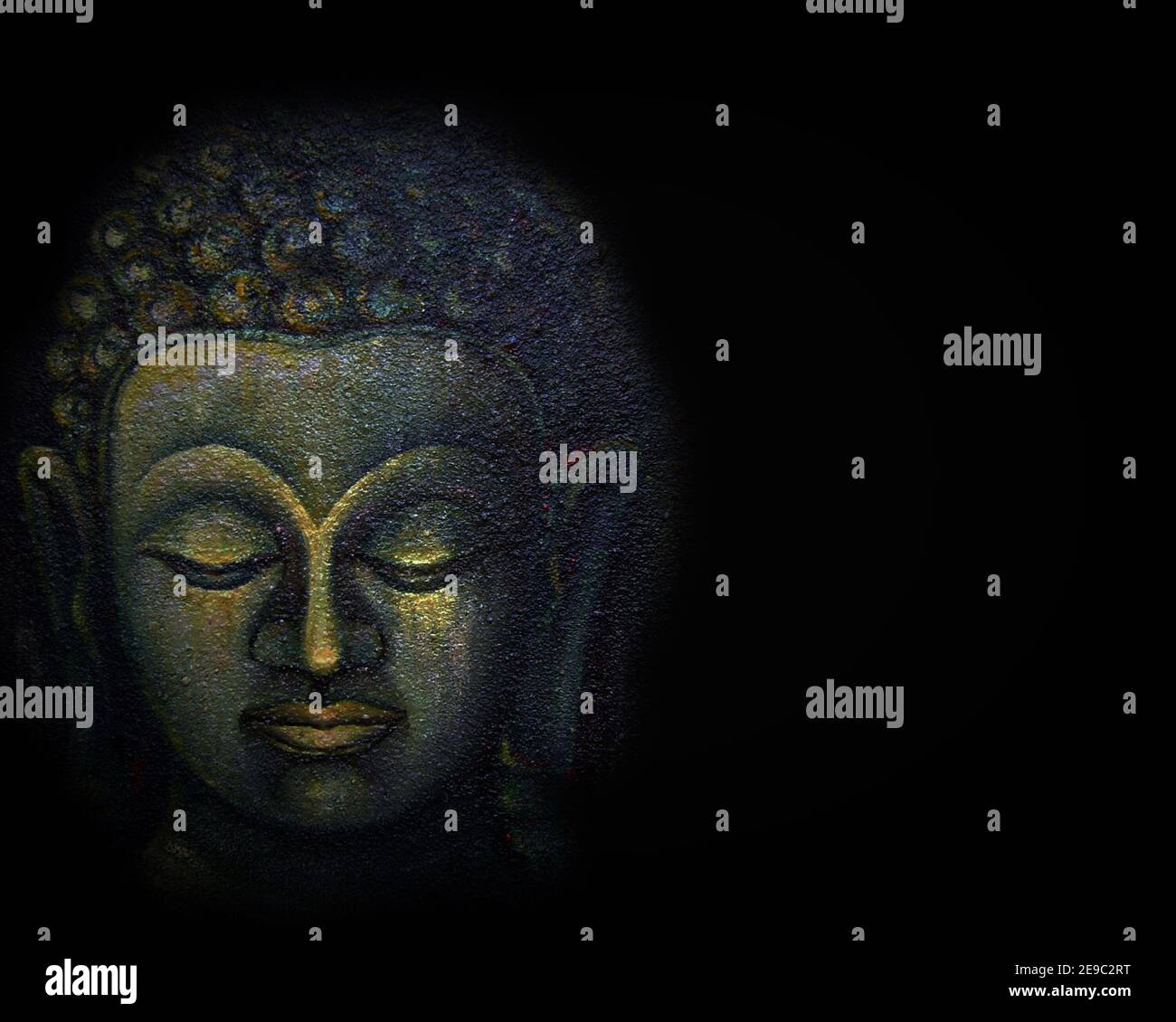 Art ,painting ,oil , color ,Buddha statue,Thailand Buddhist Stock Photo