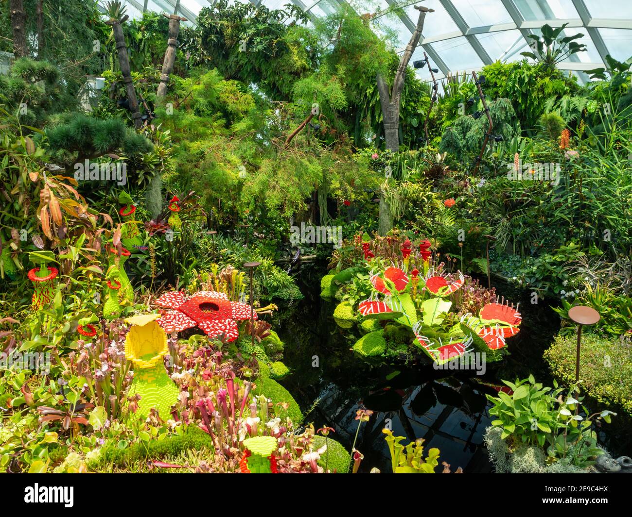 Gardens by the Bay urban nature park in Singapore Marina Bay Stock Photo