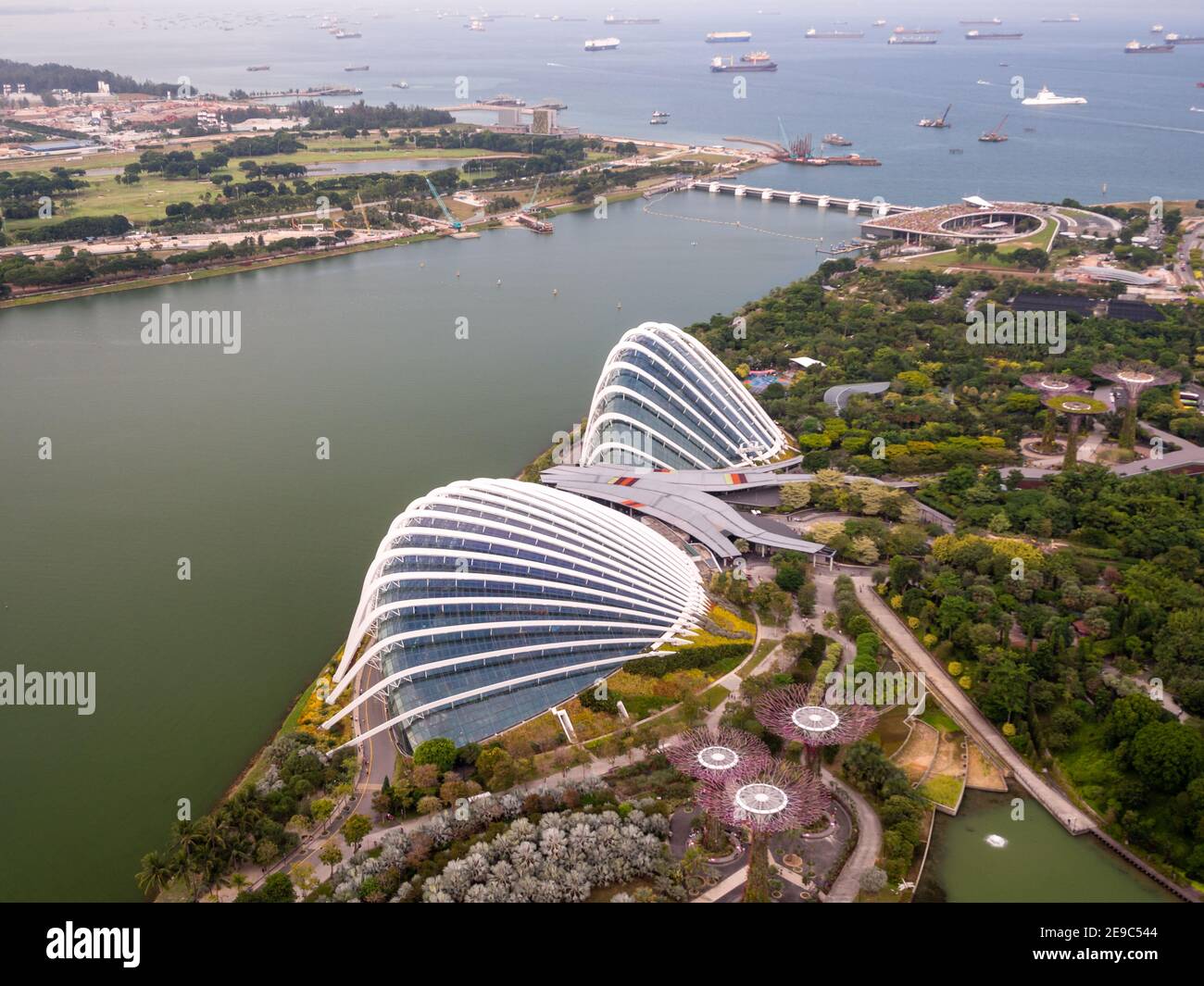 Gardens by the Bay urban nature park in Singapore Marina Bay Stock Photo