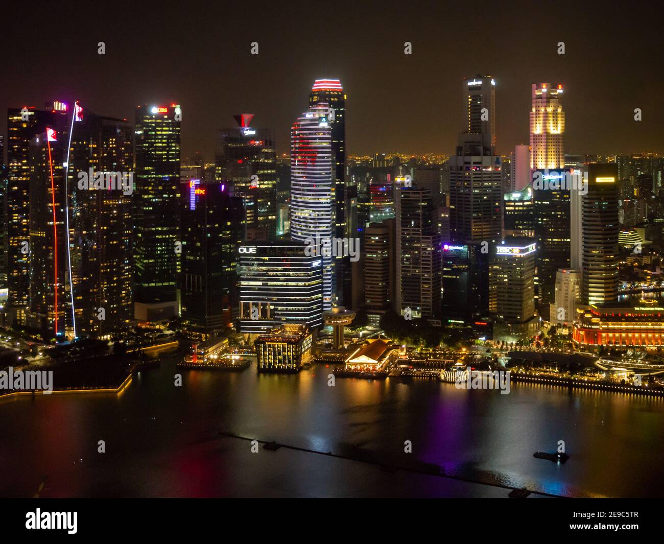 Singapore port skyline aerial hi-res stock photography and images - Alamy