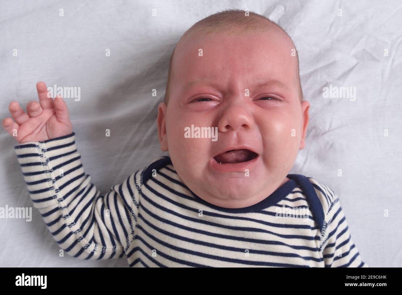 portrait of a baby reddish skin cry Stock Photo Alamy