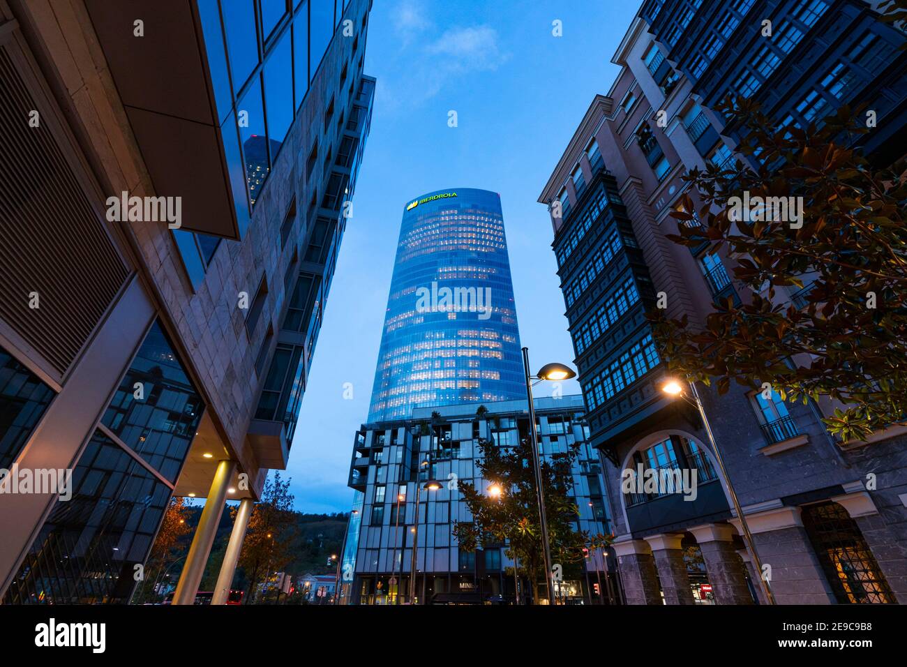 Iberdrola Tower, Bilbao, Bizkaia, Basque Country, Spain, Europe. Stock Photo