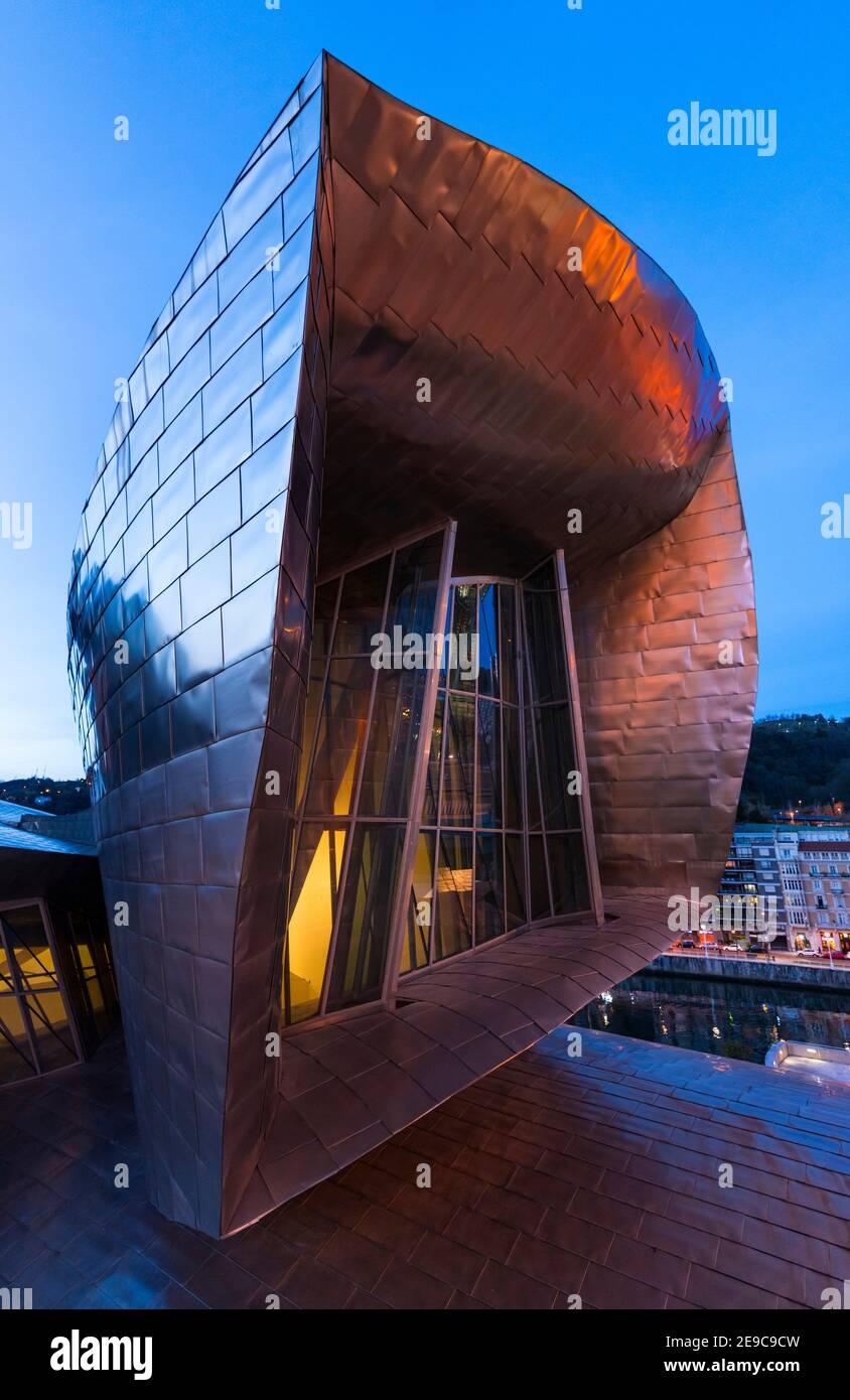 Guggenheim Museum, Bilbao, Bizkaia, Basque Country, Spain, Europe. Stock Photo