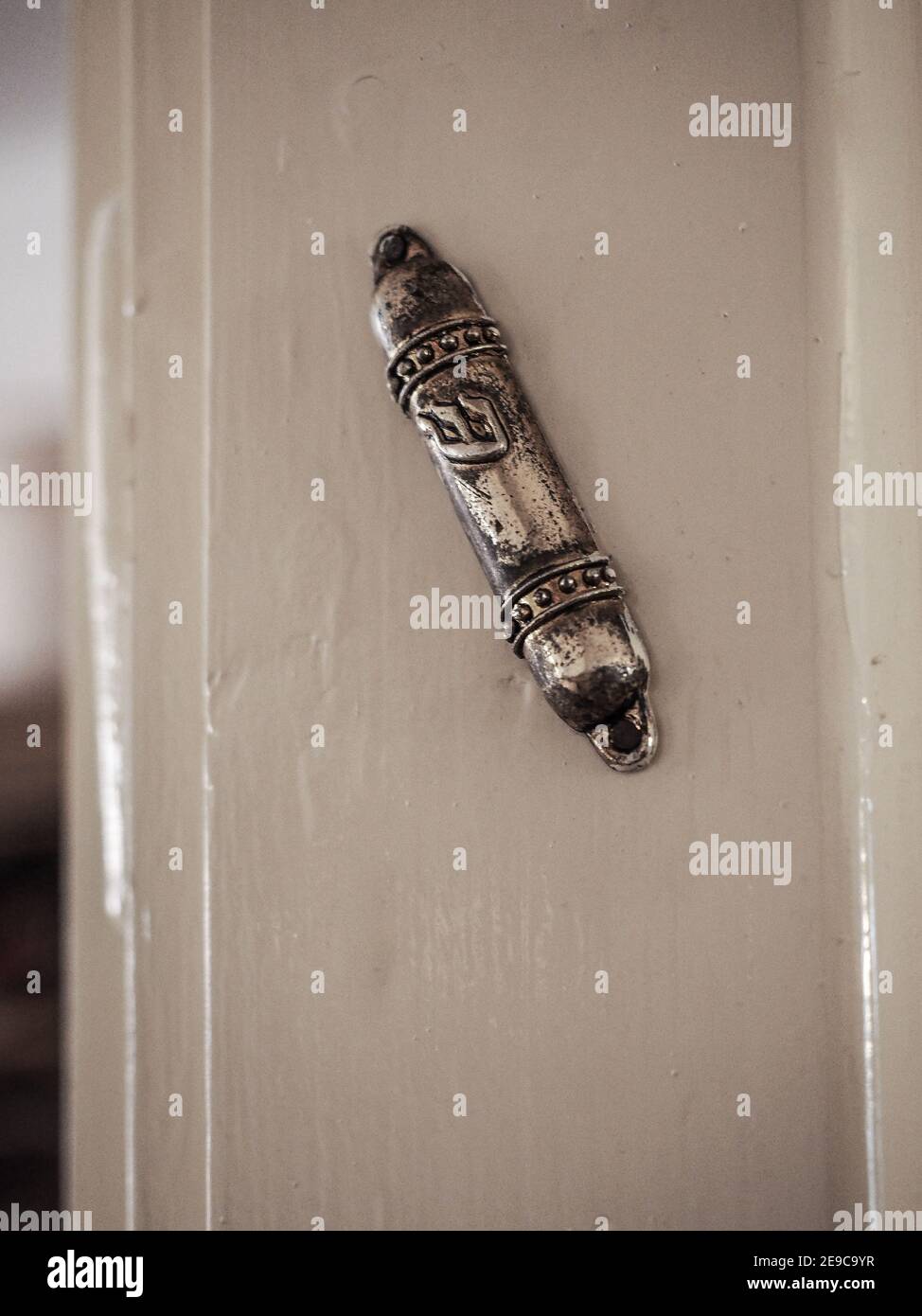 Mezuzah, a decorative case with piece of parchment called a klaf