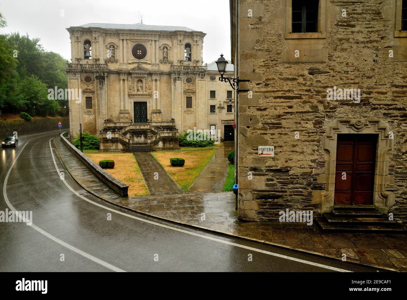 Monastery of Samos, Lugo, Spain Stock Photo Alamy