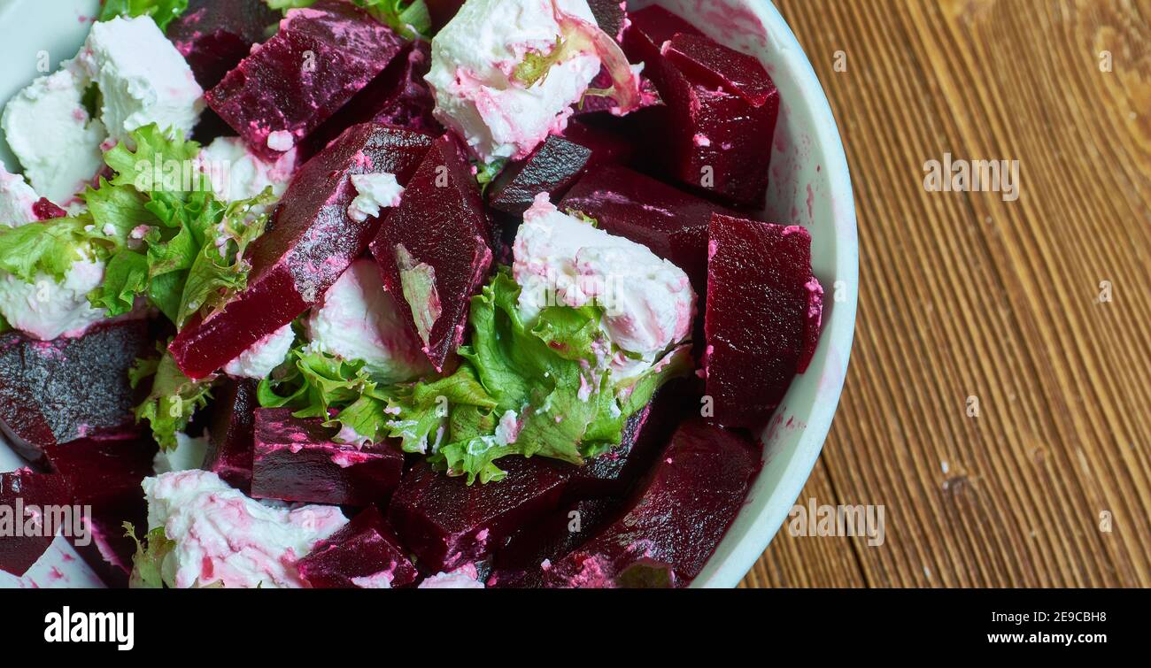Beetroot and Feta Cheese Salad, Greekstyle beet salad Stock Photo Alamy