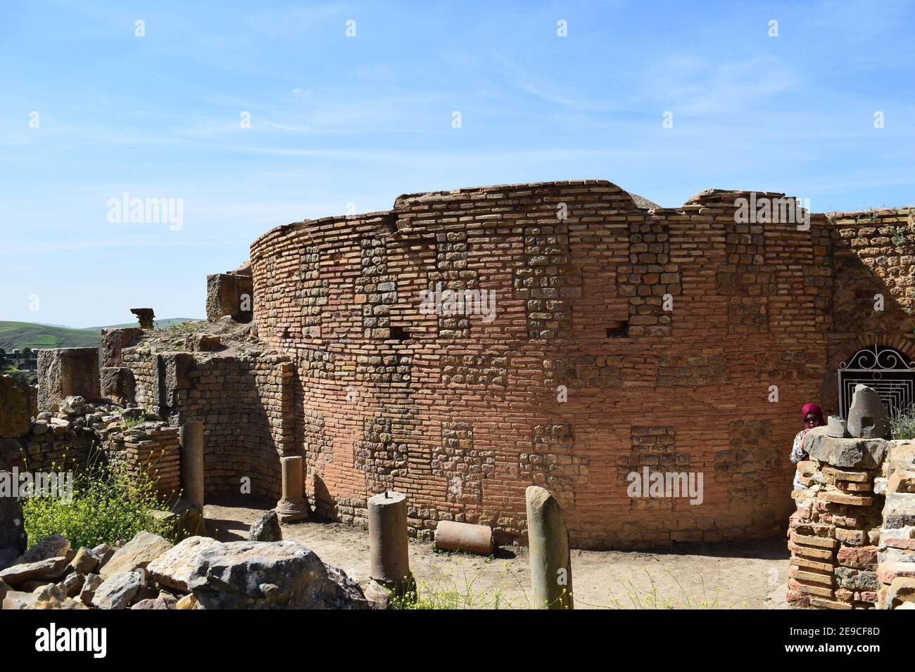 Roman theatre ruins of Djemila city, Setif, Algeria Stock Photo