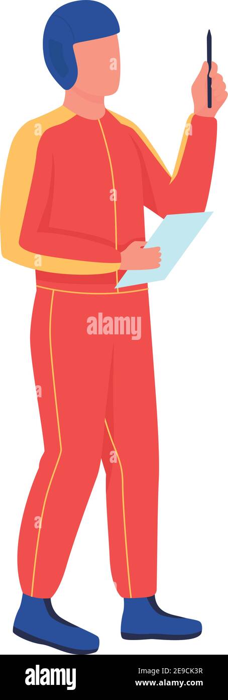 Getting information from tests flat color vector faceless character Stock Vector