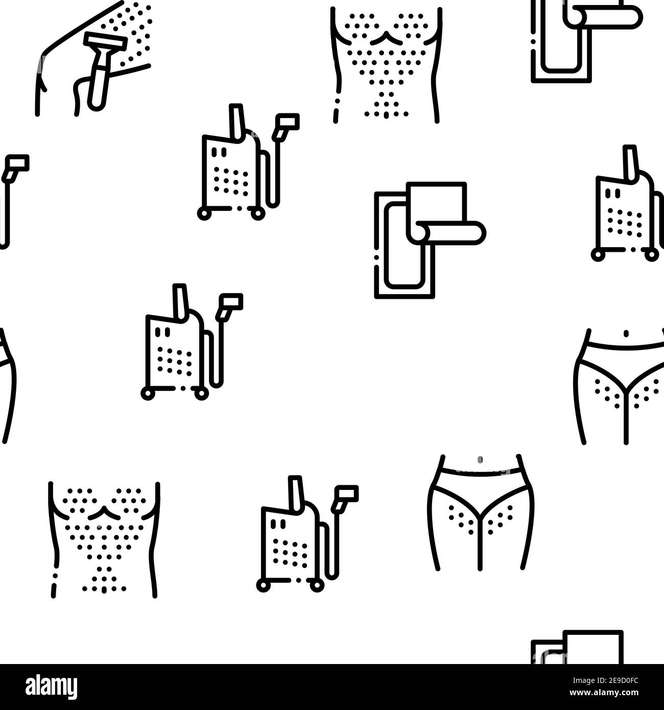 Depilation Procedure Seamless Pattern Vector Stock Vector Image & Art
