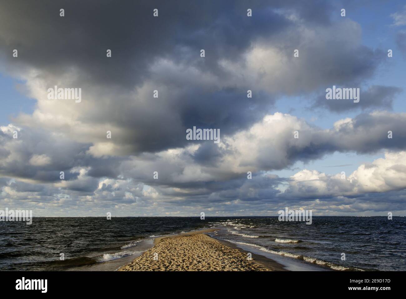 Beautiful view of the sea under a cloudy sky Stock Photo - Alamy