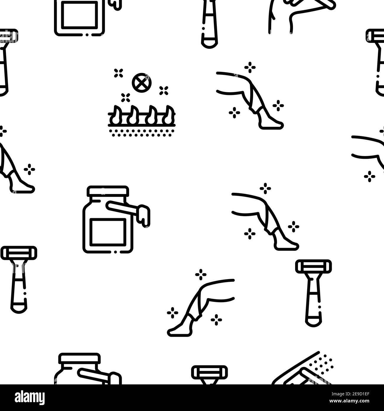 Depilation Procedure Seamless Pattern Vector Stock Vector Image & Art