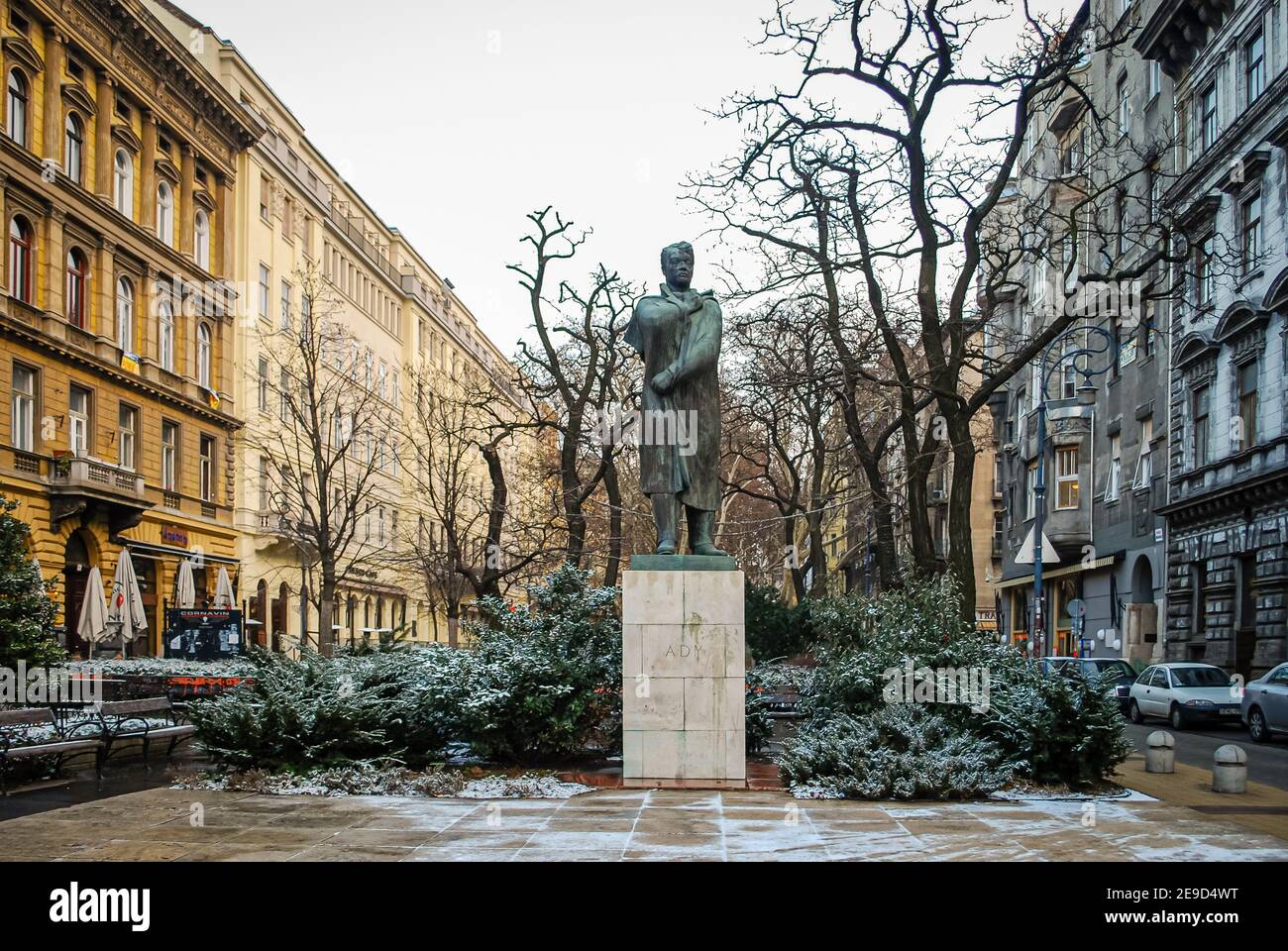 Statue of Ady Endre, Budapest, Hungary Stock Photo